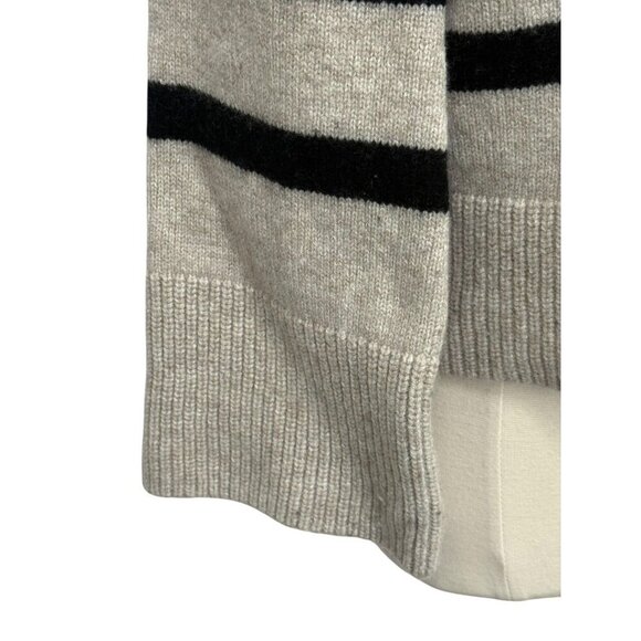 The Reset R Label Sweater Oatmeal Black Striped Wide Sleeve Wool Cashmere Size M - Picture 6 of 13